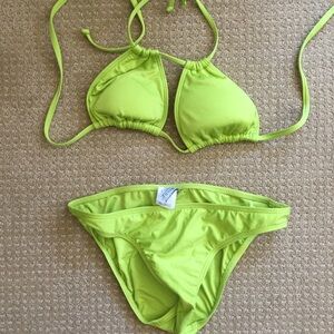RAMPAGE- 2 Piece LIME GREEN bathing suit